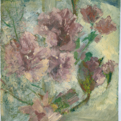 SLM 29200 - Oljemålning, stilleben med blommor, Clara Sandströmer (1861-1942)
