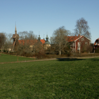 SLM D09-602 - Vadsbro kyrka, kyrkmiljö från söder