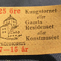 SLM 32767 2 - Biljetter på rulle, Nyköpingshus, 1900-talets mitt