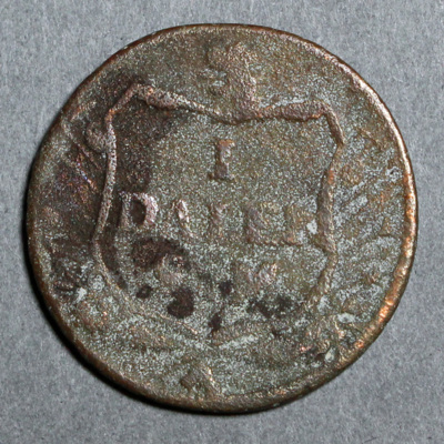 SLM 16248 - Mynt, 1 daler kopparmynt, nödmynt typ III 1717, Karl XII