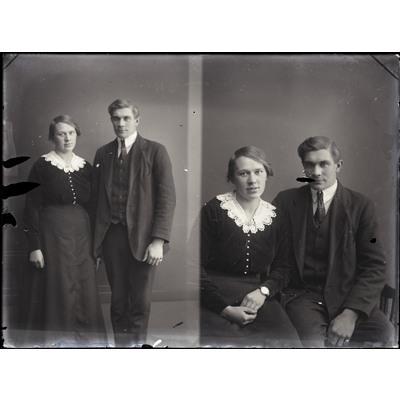 SLM X10-593 - Porträtt på kvinna och man, två olika fotografier
