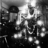 SLM P09-1521 - Julgran med glitter och juleljus