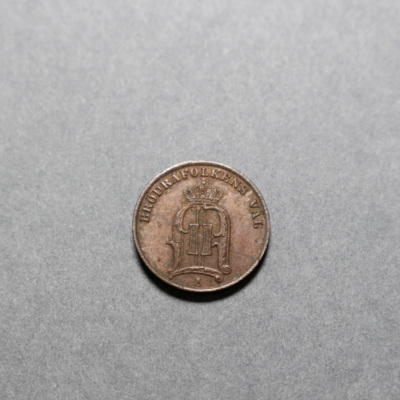 SLM 16740 - Mynt, 1 öre bronsmynt typ I 1878, Oscar II