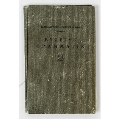 SLM 59094 - Skolbok, Engelsk grammatik av Hammerberg-Zetterström 1929