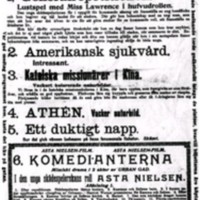 SLM M031305 - Program för Nyköpings biografteater, 'Nypan', från 1913.