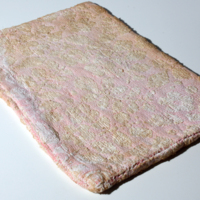 SLM 11808 - Tvättlapp av rosa och vit bomullsfrotté