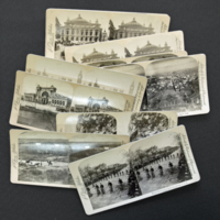 SLM 15544 1-13 - Stereoskopbilder från Paris, Rom, England, USA, Norge och Monaco från 1800-talets slut