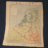 SLM 31144 5 - Kartblad över Nederländerna och Belgien, blindkarta från 1925