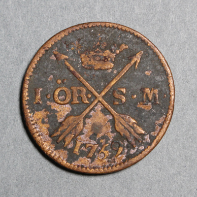 SLM 16922 - Mynt, 1 öre kopparmynt 1759, Adolf Fredrik