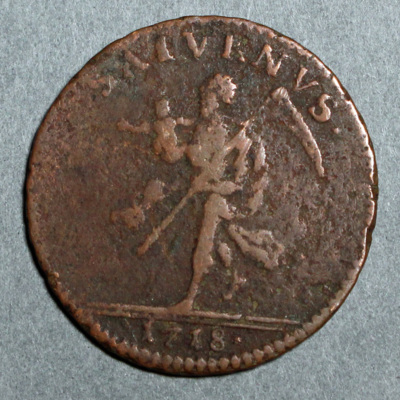SLM 16258 - Mynt, 1 daler kopparmynt typ VI 1718, Karl XII