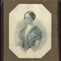 SLM 24563 - Teckning, friherrinnan Sofie Fleetwood, född Rudbeck, år 1854