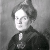 SLM M033366 - Porträtt av okänd kvinna, målning av Bernhard Österman