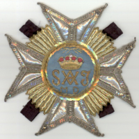 SLM 10562 11 - Ordensmärke, broderat med guld- och silvertråd, Amaranterorden