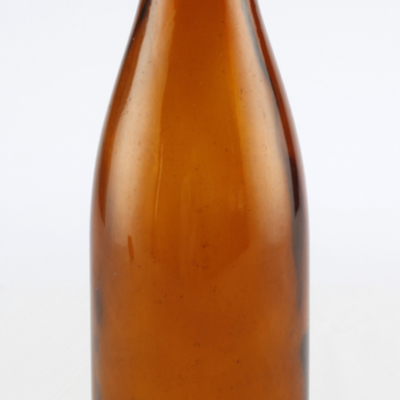 SLM 25651 - Ölflaska av brunt glas, så kallad knoppflaska