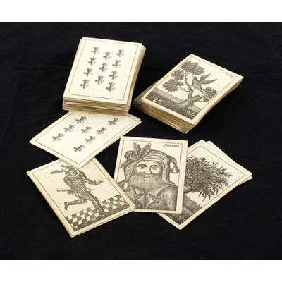 SLM 5131 - Spelkort tillhörande spelet kille, 1860-tal
