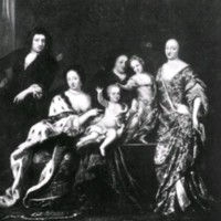 SLM X629-80 - Riksänkedrottningen Hedvig Eleonora med familj. Målning av David Klöcker Ehrenstrahl år 1683 på Gripsholm.