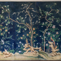SLM 12612 - Kinesisk handmålad tapet från 1700-talet