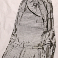 SLM 11730 1-3 - Tre underkjolar av siden, två grå och en violett, 1800-tal