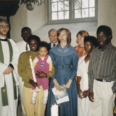 SLM P2016-0901 - Dop i Flens kyrka år 1990