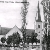 SLM M028795 - Björkviks kyrka, vykort.