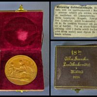 SLM 12078 3-4 - Medalj för utställda blommor och garnityr av fiskfjäll