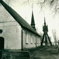 SLM M016849 - Sköldinge kyrka och klockstapel
