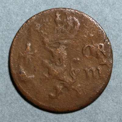 SLM 16195 - Mynt, 1/6 öre kopparmynt 1673, Karl XI