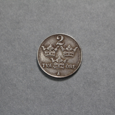 SLM 16766 - Mynt, 2 öre järnmynt 1946, Gustav V