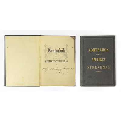 SLM 59319 - Kassabok från apoteket i Strängnäs, för Strängnäs Läroverk 1898-1921