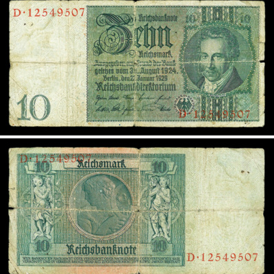SLM 16980 - Sedel, 10 Reichsmark 1924