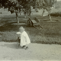 SLM P11-5711 - Carl Gustaf och Dora Indebetou i trädgården på Mörkhulta 1915