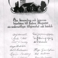 SLM M027135 - Gratulationskort, Kungahyllning 1947.
