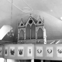 SLM M024245 - Trosa stads kyrka, orgelläktaren, foto 1943