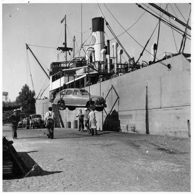 SLM P2019-0380 - Skepp i Nyköpings hamn ca 1949-1952