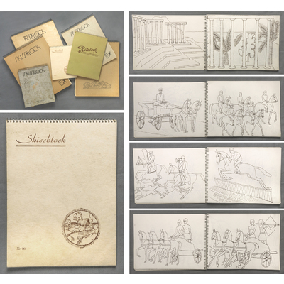 SLM 59486-2 - En av sju skiss- och ritböcker från konstnären Bodil Güntzel (1903-1998)