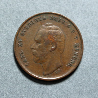 SLM 16733 - Mynt, 1 öre bronsmynt 1872, Karl XV