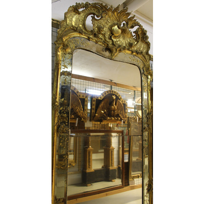 SLM 1211 - Spegel i rokoko, från Äs gård, 1700-talets mitt