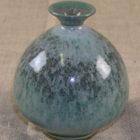 SLM 28076 - Vas av stengods, blå/grön/brun glasyr, Berndt Friberg