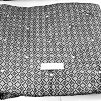 SLM 26746 - Madrass med stjärnmönstrat bomullstyg, från Rönnebo Pensionat i Trosa
