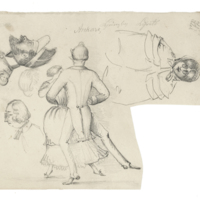 SLM 15520 - Teckningar, karikatyrer från familjen Sparre, möjligen av Viktor Sparre (1823-1895)