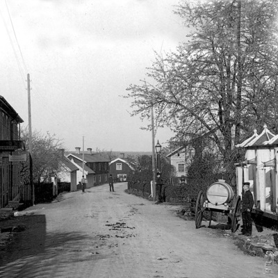 SLM R194-90-7 - Landsvägsgatan i Malmköping omkring 1890