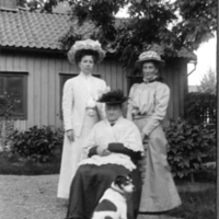 SLM P09-1456 - Tre generationer kvinnor och en hund