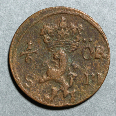 SLM 16196 - Mynt, 1/6 öre kopparmynt 1676, Karl XI