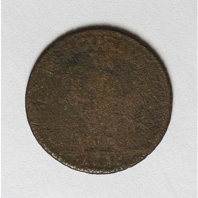 SLM 59477 9 - Mynt av koppar, 1 daler nödmynt 1718, Karl XII, från Strängnäs