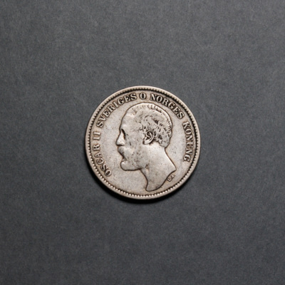 SLM 8366 - Mynt, 2 kronor silvermynt 1878, Oscar II