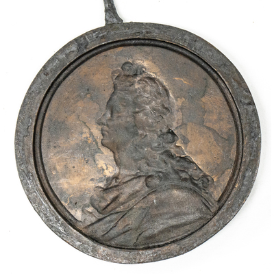 SLM 13982 1 - Medaljunderlag, kopparmatris avsedd för galvanoplastisk reproduktion
