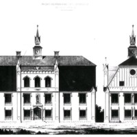 SLM M035158 - 'Stora huset', ritning av J F Åbom 1842.