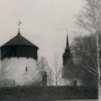 SLM M016764 - Klockstapel och Lerbo kyrka