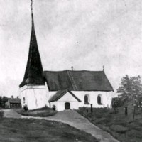 SLM M035108 - Tavla med Länna kyrka.