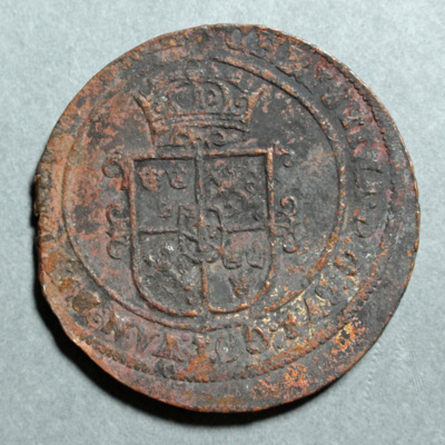 SLM 8307 2 - Mynt, 1 öre kopparmynt, Kristina, troligen 1638